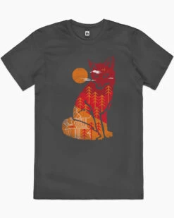 Wild Is The Fox T-Shirt 7 Wild Is The Fox T-Shirt -Threadheads Clothing Charcoal Men Tee mens tshirt