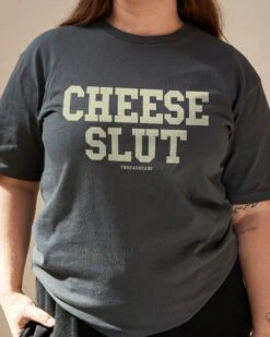 Cheese Slut T-Shirt -Threadheads Clothing Cheese Slut Coal Front 57fc7267 de7f 439d a611 058d816a9a32