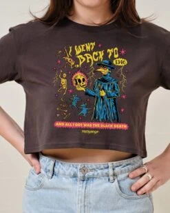 Black Death Crop Tee -Threadheads Clothing Coal Crop Tee Front 20637a0a 6f94 4759 b624 02d95e45cd06