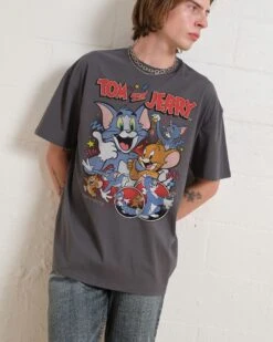 Tom And Jerry Vintage T-Shirt -Threadheads Clothing Coal Front 1 bf478943 f7fd 4d67 bf90 585a8b7f1995
