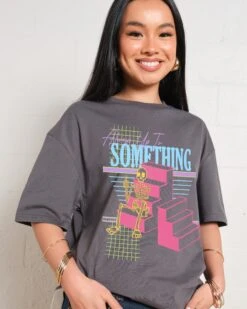 Always Up To Something T-Shirt -Threadheads Clothing Coal Front 30ba8831 c673 488e 89d9 f9903d18e06c