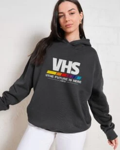 VHS - The Future Is Now Hoodie 11 VHS - The Future Is Now Hoodie -Threadheads Clothing Coal Hoodie Women Front 565ce6d1 3a6b 4d43 9c65 692183b76a28