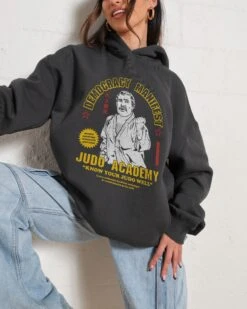 Democracy Manifest Judo Academy Hoodie -Threadheads Clothing Coal Hoodie Women Front c740fc65 e78c 4e56 b1d4 2482f57256b9