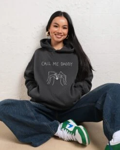 Call Me Daddy Hoodie -Threadheads Clothing Coal Hoodie Women Front ecb9fa1e 50b1 42bb a19d 3b9cd00634cf