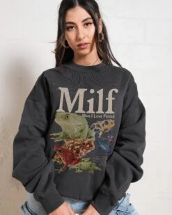 Man I Love Frogs Sweatshirt -Threadheads Clothing Coal Jumper Women Front 1c8e0bb7 0612 4b5b a6d5 99c1f5b9a242