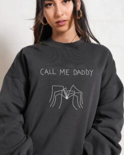 Call Me Daddy Sweatshirt -Threadheads Clothing Coal Jumper Women Front 1eb6d200 a239 4797 b242 6e845c7c09d9