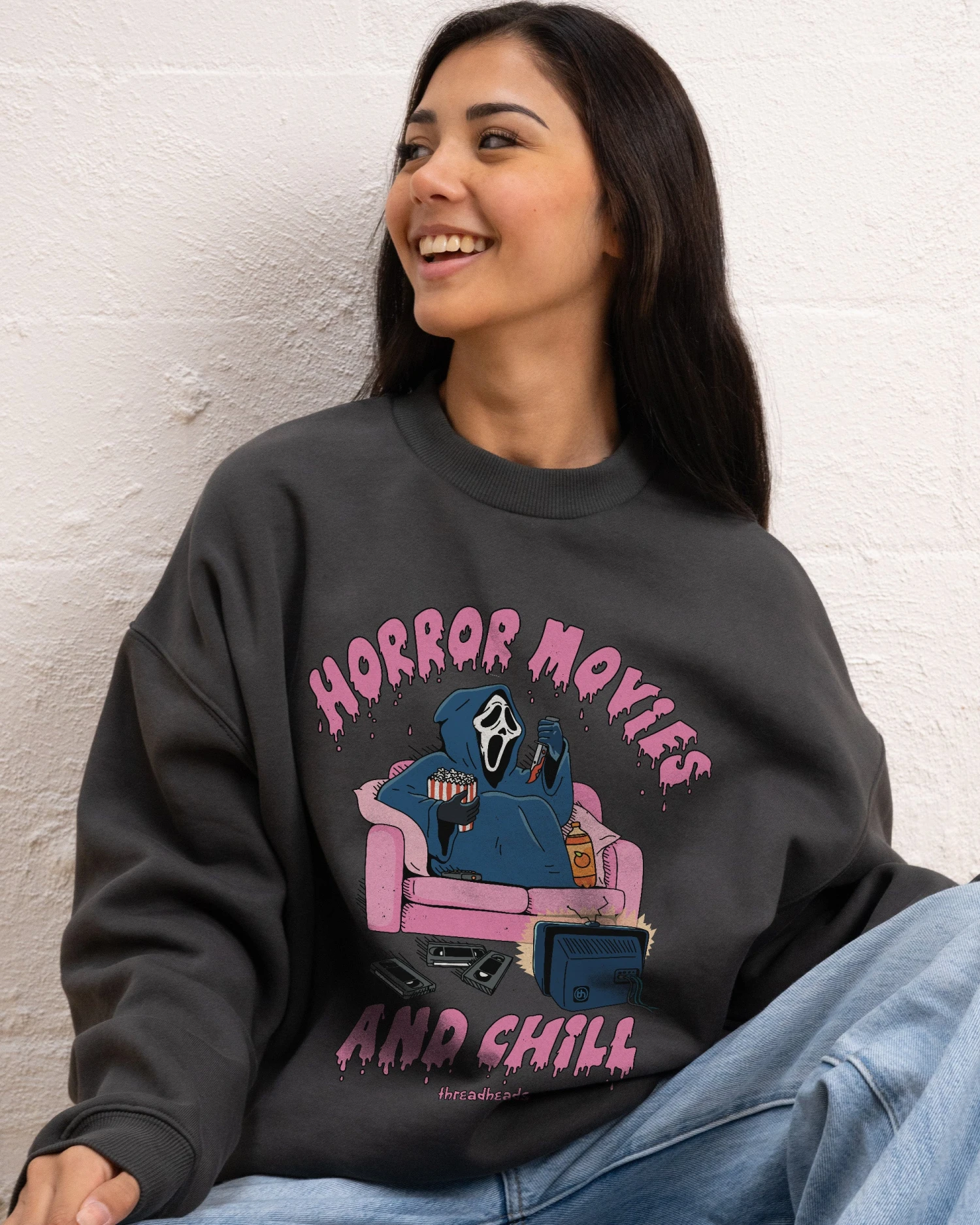 Horror Movies And Chill Sweatshirt 7 Horror Movies And Chill Sweatshirt - Image 5