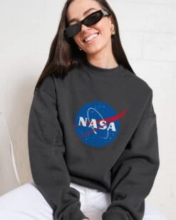 NASA Meatball Sweatshirt -Threadheads Clothing Coal Jumper Women Front 7759cc40 421a 40ac a63c 605cf6a81405