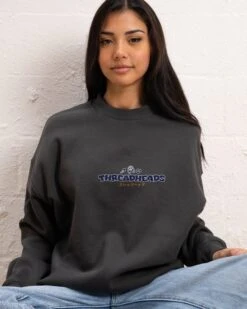 Here Comes Trouble Sweatshirt -Threadheads Clothing Coal Jumper Women Front a641b9dd 3eb2 44d3 b980 b4dcaa5940ca