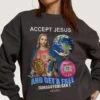 Accept Jesus Sweatshirt -Threadheads Clothing Coal Jumper Women Front cfc4dd7b c429 42fe bfb6 f94a17bce23e