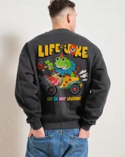Life Is A Joke Sweatshirt -Threadheads Clothing Coal Men Jumper Back 7f6e7b93 386f 45eb a84b 4fe0d51e2ada