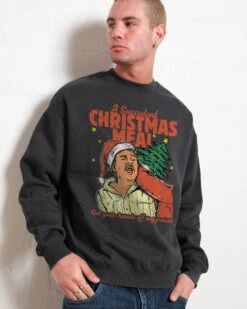 Succulent Christmas Meal Sweatshirt -Threadheads Clothing Coal Men Jumper Front 028cb209 b960 4895 86de d7475c408eb7