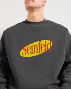 Seinfeld Logo Sweatshirt -Threadheads Clothing Coal Men Jumper Front 24489a8c 58ef 419f 86e0 e4190f949fef