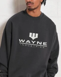 DC Wayne Industries Sweatshirt -Threadheads Clothing Coal Men Jumper Front 3502db32 c593 4357 a556 cbed1a4366d3