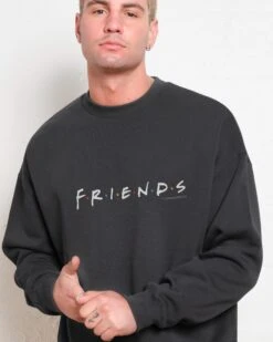 Friends Logo Sweatshirt 12 Friends Logo Sweatshirt -Threadheads Clothing Coal Men Jumper Front 4127d5d7 3b30 4b9a 8319 6e3bd6fd9c81