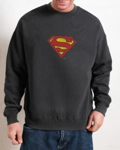 DC Superman Classic Logo Sweatshirt -Threadheads Clothing Coal Men Jumper Front 842dc0ad a5f2 4cfb 88cb b9eb45b9d2bc