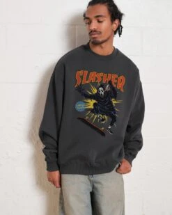 Slasher Sweatshirt 12 Slasher Sweatshirt -Threadheads Clothing Coal Men Jumper Front bfed275f 750e 4419 98ab 97ac12604ac2