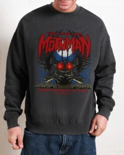 Mothman - Live Laugh Lurk Sweatshirt -Threadheads Clothing Coal Men Jumper Front ee965d22 dca0 423f a162 c872ac2e2f5a