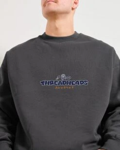 Here Comes Trouble Sweatshirt -Threadheads Clothing Coal Men Jumper Front f0ac8e7d 225f 491d a28d 7aa0555ad20a