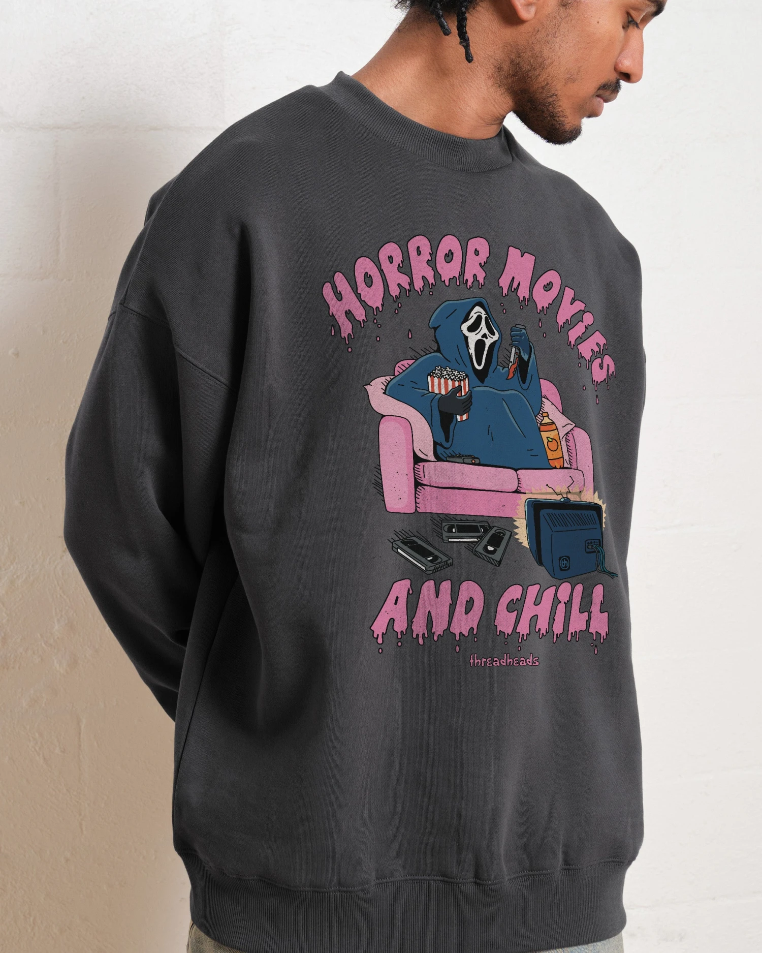 Horror Movies And Chill Sweatshirt 8 Horror Movies And Chill Sweatshirt - Image 6