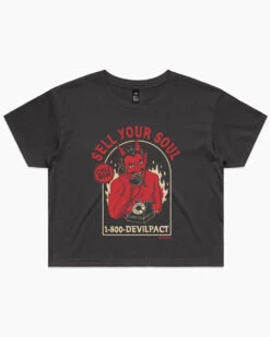 Sell Your Soul No Refunds Crop Tee