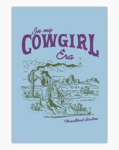 Cowgirl Era Art Print -Threadheads Clothing Cowgirl Era Wall Art Mock Up 1 Blue