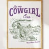 Cowgirl Era Art Print -Threadheads Clothing Cowgirl Era Wall Art Mock Up 4 White