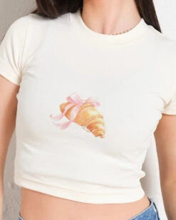 Croissant Baby Tee -Threadheads Clothing Croissant Website