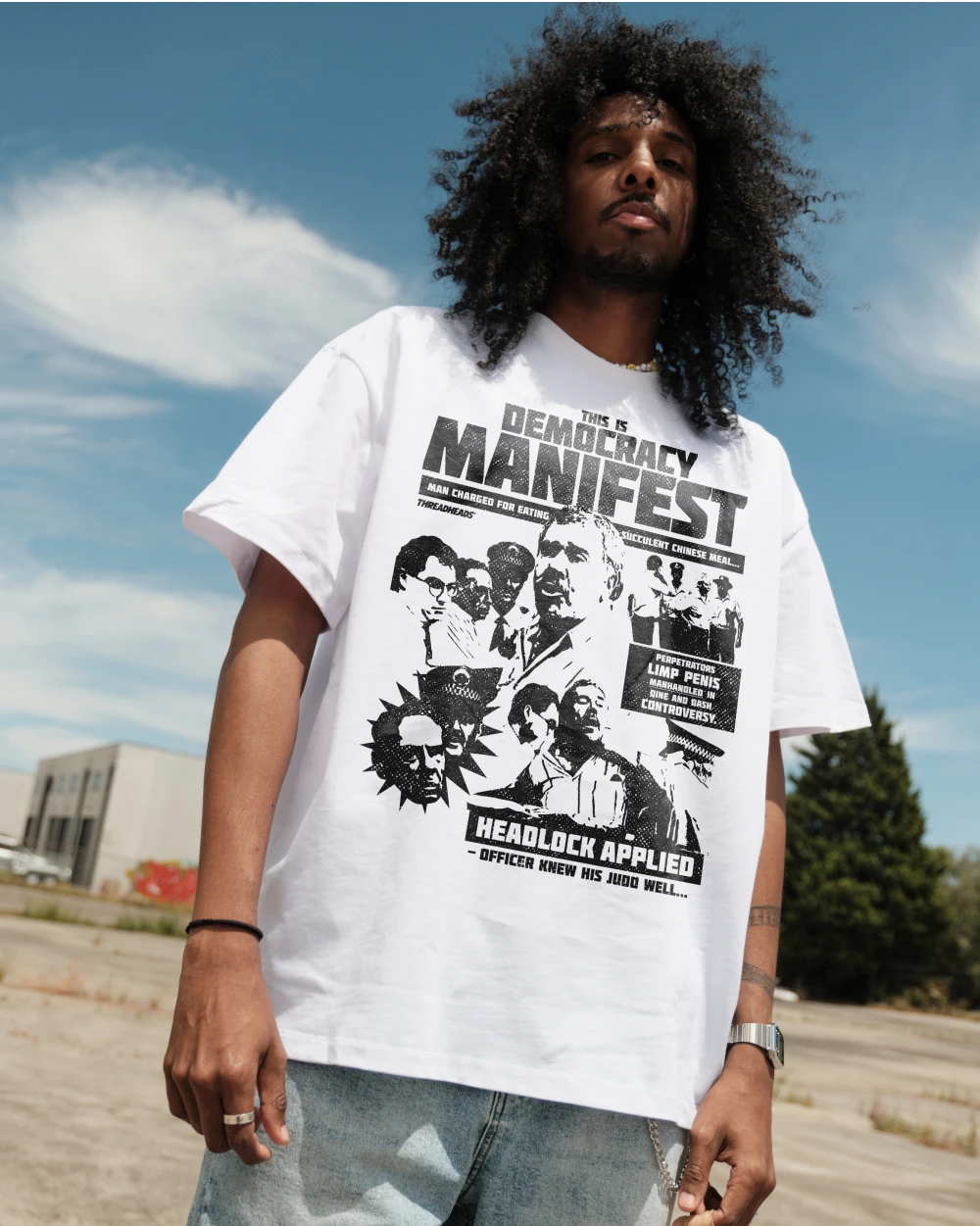 Democracy Manifest: Tabloid Edition Oversized Tee 3 Democracy Manifest: Tabloid Edition Oversized Tee