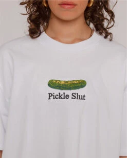 Pickle Slut Oversized Embroidered Tee -Threadheads Clothing Embroidered Tee Women 00006