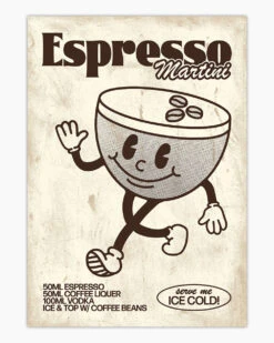 Espresso Martini Art Print -Threadheads Clothing Espresso Martini MockUp 1