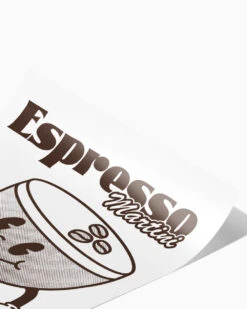 Espresso Martini Art Print -Threadheads Clothing Espresso Martini Prints Curled Template