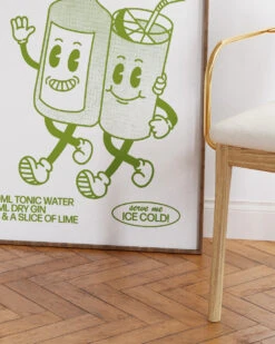 Gin And Tonic Art Print -Threadheads Clothing Frame55 6fef75c1 ae5d 4521 946f 1b3fbca65258