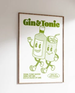Gin And Tonic Art Print -Threadheads Clothing Frame56 7e699224 ad60 40dc a1e3 aea1059db359