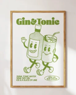 Gin And Tonic Art Print -Threadheads Clothing Frame57 4d8d26f7 f18a 429a a380 88e7b29b9416