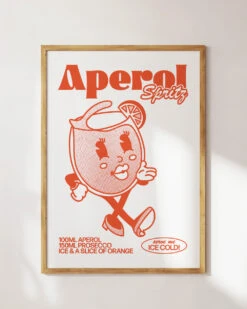 Aperol Spritz Art Print -Threadheads Clothing Frame65
