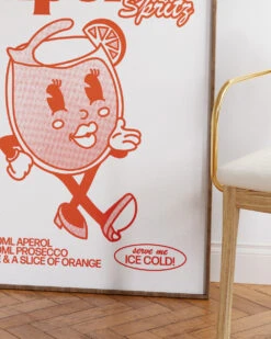 Aperol Spritz Art Print -Threadheads Clothing Frame66