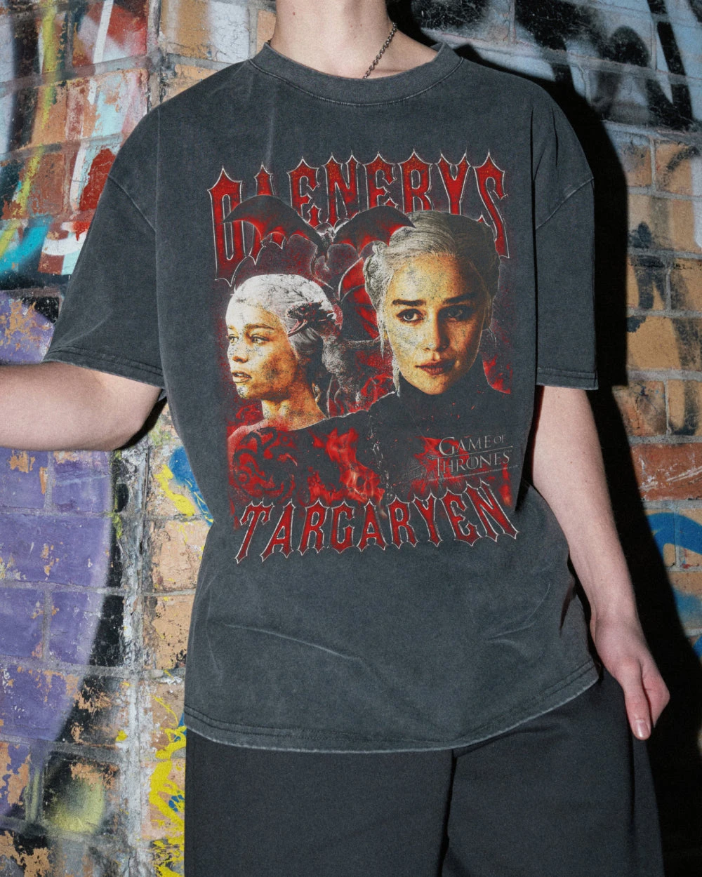 Game Of Thrones Vintage Daenerys Targaryen Wash Tee 5 Game Of Thrones Vintage Daenerys Targaryen Wash Tee - Image 3