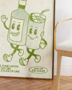 Gin And Tonic Art Print -Threadheads Clothing Gin and Tonic MockUp 3