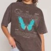 Flying Jewels Wash Tee -Threadheads Clothing GreyWashed Close Up Front 1