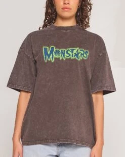 Looney Tunes Monstars '96 Wash Tee -Threadheads Clothing GreyWashed Close Up Front 270385e0 ce5f 4d9d 847a e1ec0a21ec4f