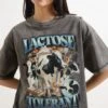 Lactose Tolerant Wash Tee -Threadheads Clothing GreyWashed Front