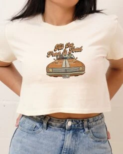 Hit The Frog And Toad Crop Tee -Threadheads Clothing HittheFrog ToadNatural CropTeeFront