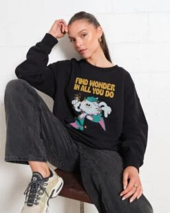 Find Wonder Sweatshirt -Threadheads Clothing Jumper Black Front 84fb283d 7133 4366 a2f0 42254a6759d7