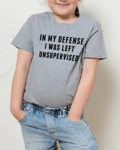 Left Unsupervised Kids T-Shirt -Threadheads Clothing KidsGreyTee