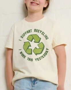 I Support Recycling Kids T-Shirt -Threadheads Clothing KidsNaturalTee 2540fced cc4b 4ba5 b0a6 98f42ac9281b