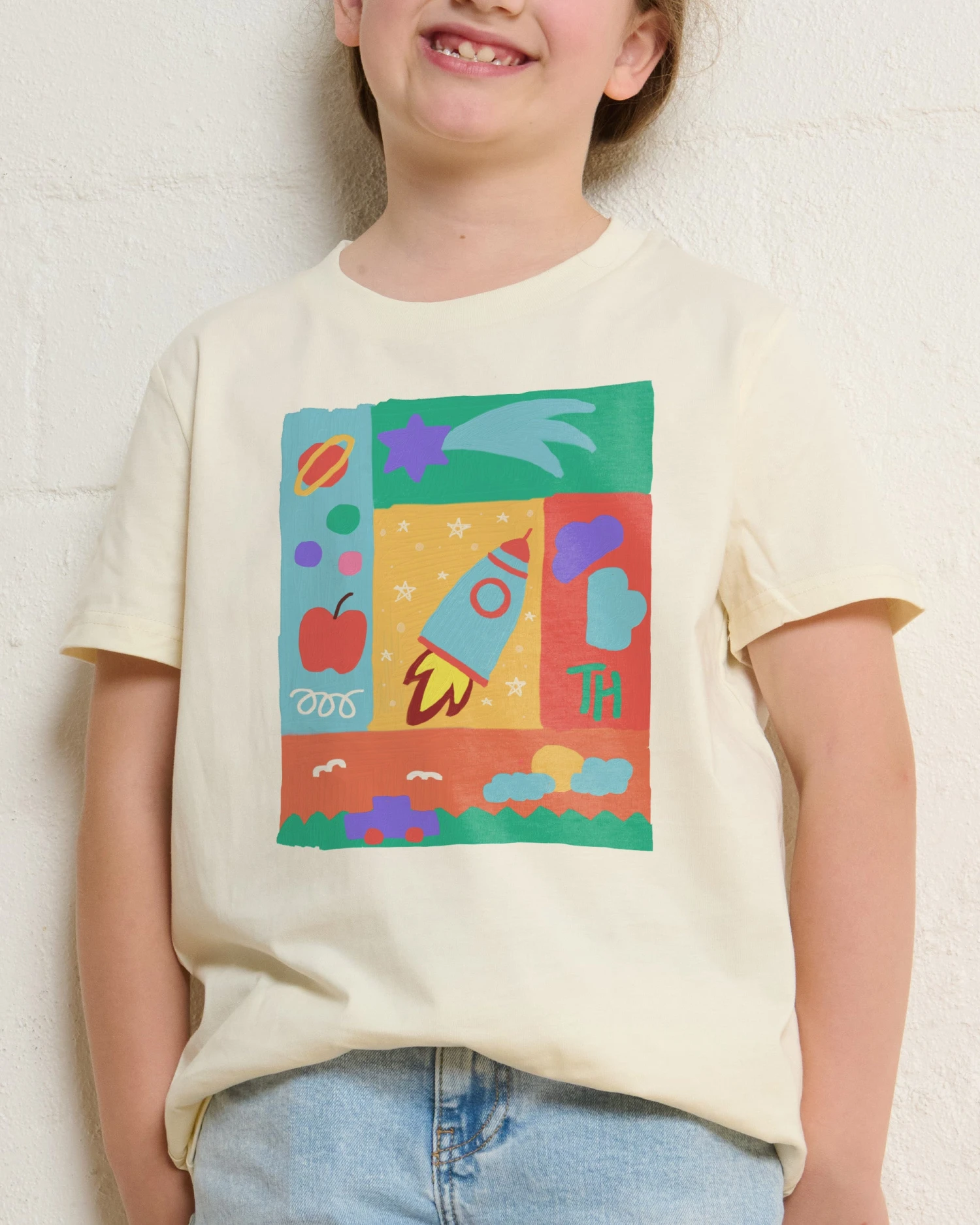 Rocket Painting Kids T-Shirt 6 Rocket Painting Kids T-Shirt - Image 4