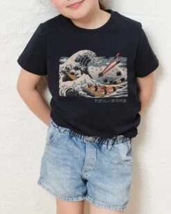 The Great Sushi Wave Kids T-Shirt