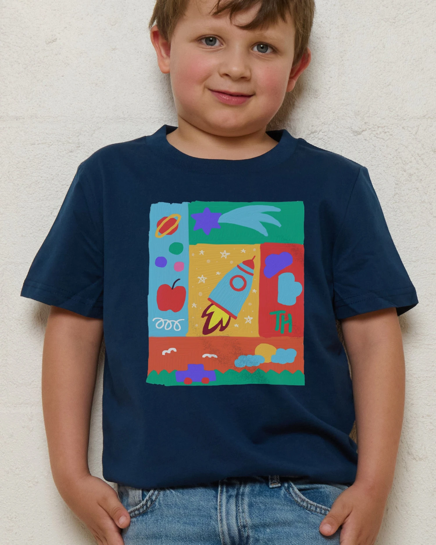 Rocket Painting Kids T-Shirt 4 Rocket Painting Kids T-Shirt - Image 2