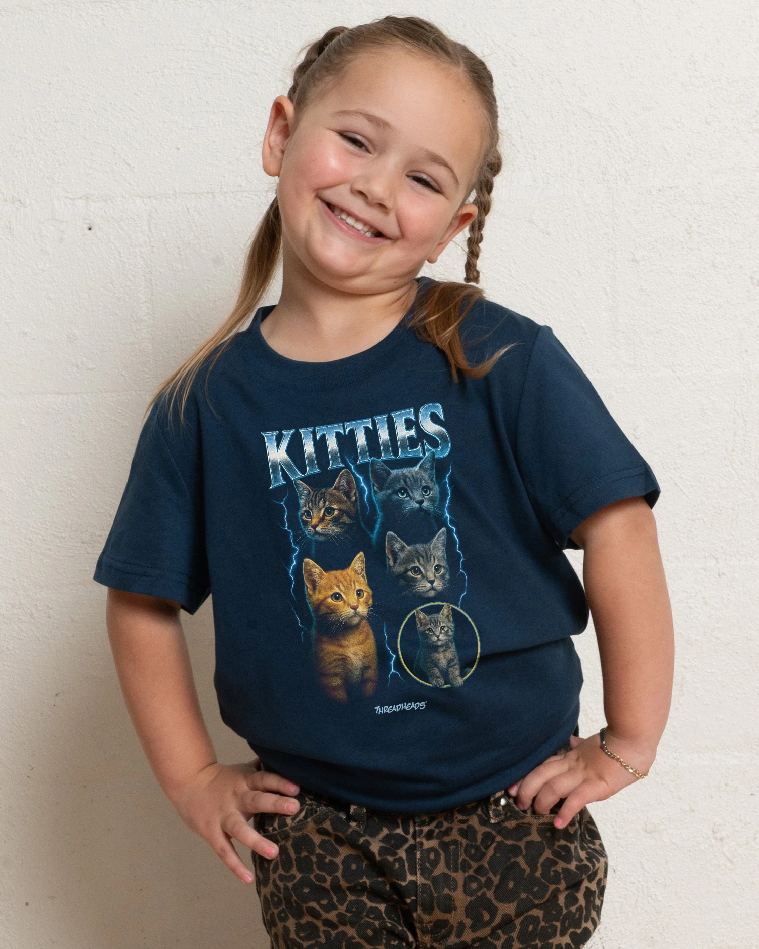 Kitties Collage Kids T-Shirt 4 Kitties Collage Kids T-Shirt - Image 2